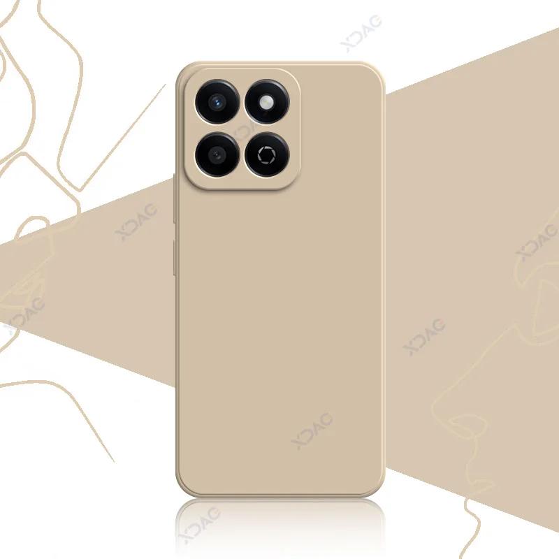 Luxury Square Liquid Silicone Cases for Honor 200 Smart 5G 360 Soft Phone Back Covers Honor200Smart Full Protective Bag