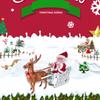 Christmas Santa Claus In Sleigh with Reindee Deer Ornaments Xmas New Year Gifts