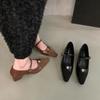 Retro Thick Heel Evening Mary Jane Shoes Small Fragrant Women's Shoes Autumn and Winter Single Shoes French Splicing Fairy Temperament High Heels