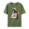 space vintage travel astronaut monkey astronaut Custom Camisa T-Shirt Tops Tees Retro Cotton Normal Clothing Shirt