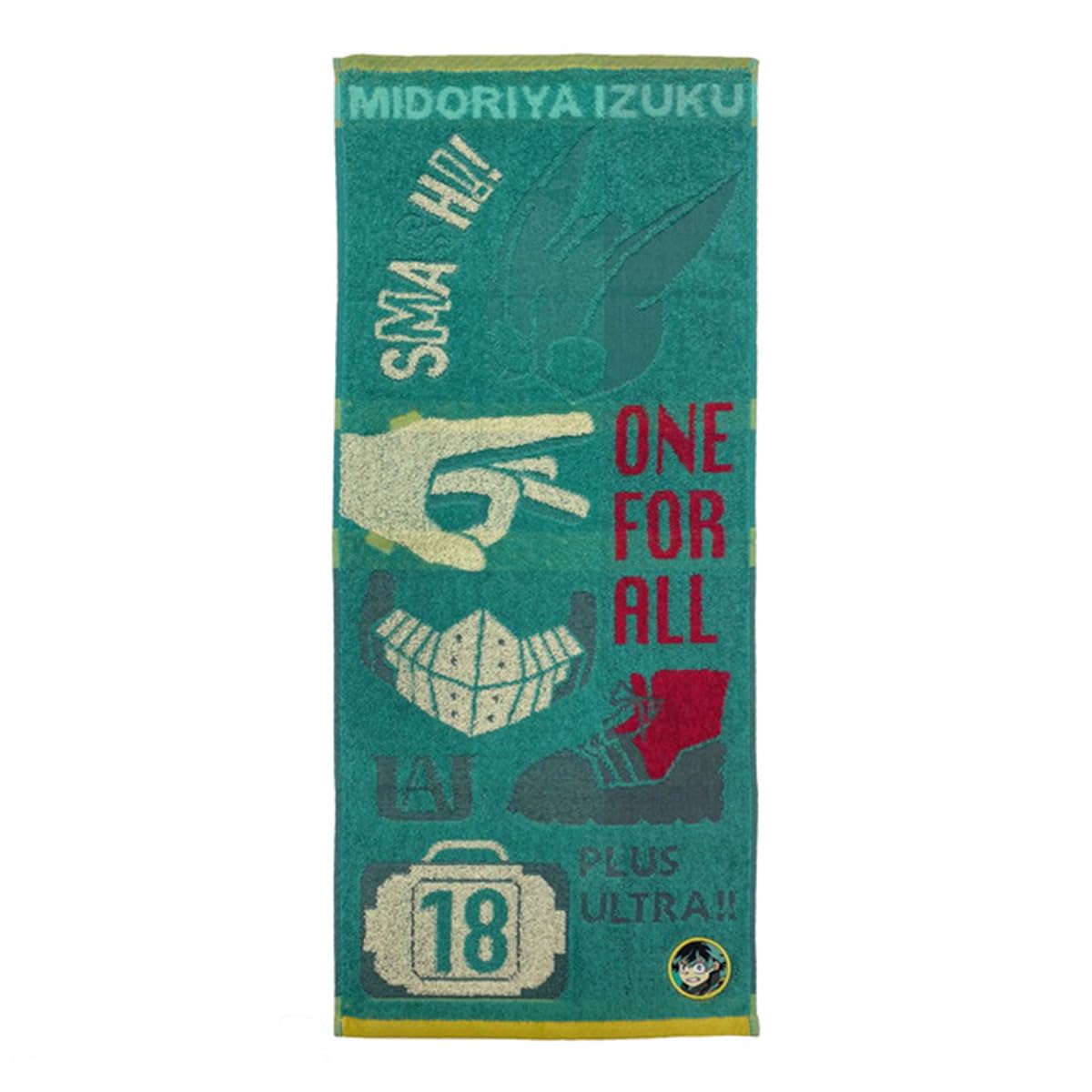 

Marushin Face My Hero Izuku Antibacterial and Odor 4385003000 Towel, Academia, Midoriya, 100% Cotton, Character, Resistant,