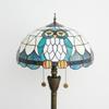 Tiffany Floor Lamp Owl Animal Stained Glass Lamp for Living Room Bedroom Office Bright Lighting Rustic Corner Decor Standing Ta