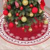 Short Plush Christmas Tree Skirt for Holiday Decoration