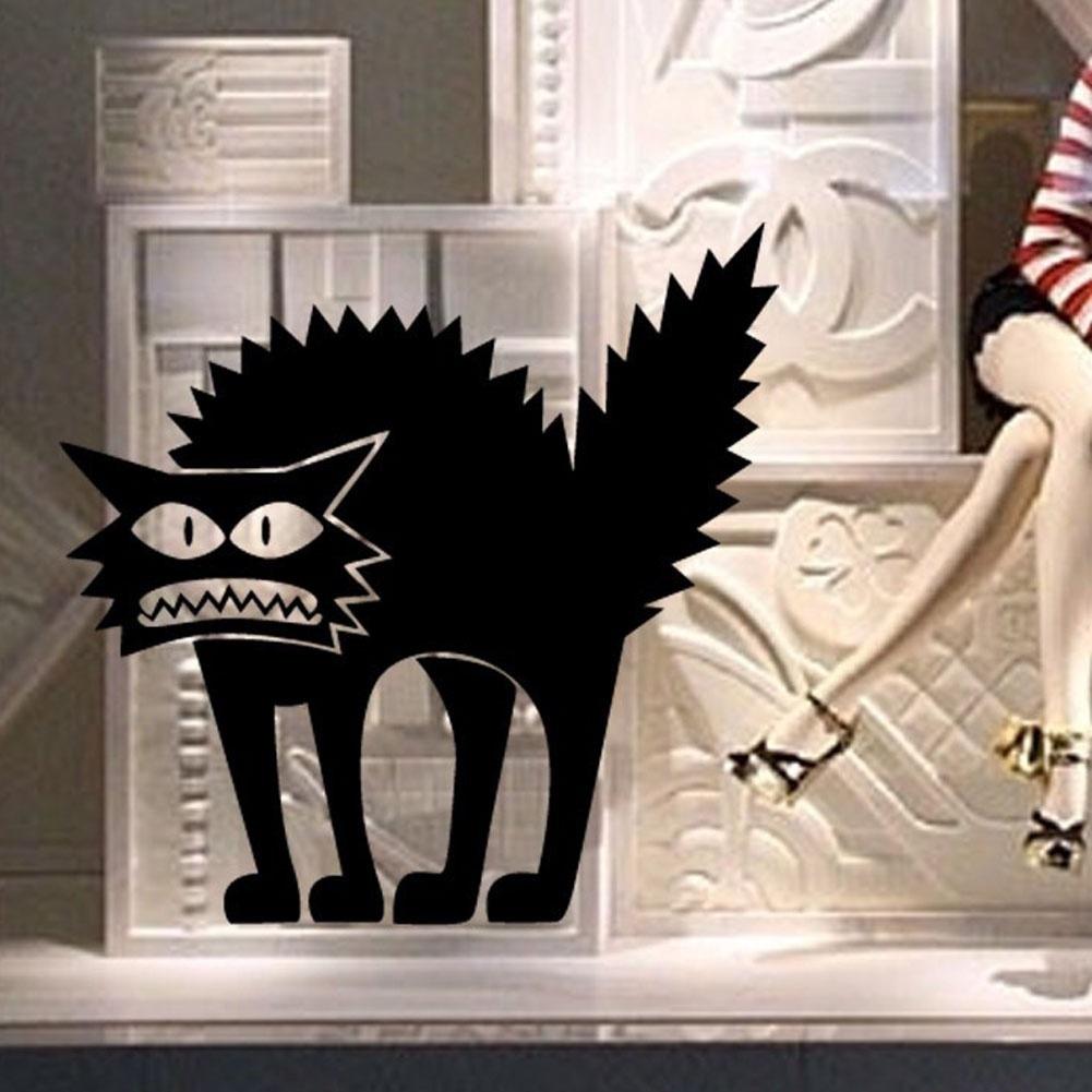1/2 Pcs/set Cute Removable 3D Cats Sticker Black Cats Wall Stickers Window Sticker