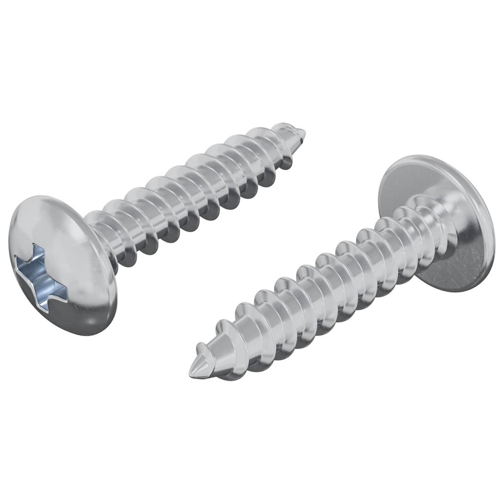 Wood Screws 2 Pcs Silver M4 X 20 Mm Steel