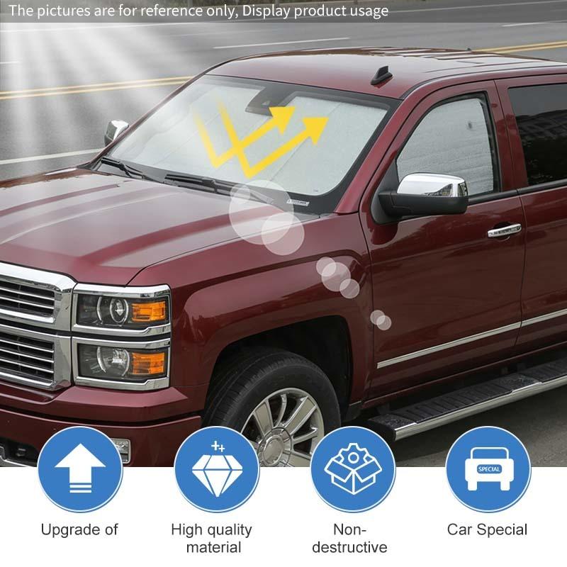 Car Windshield Sunshade Window Shade Foldable Sun Visor Cover Fit For Chevy Silverado For GMC-SIERRA 2014-2017 Car Interior Accessories