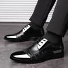 New spring men's business casual leather shoes Korean version of fashion versatile trend pointed British style leather shoes office shoes