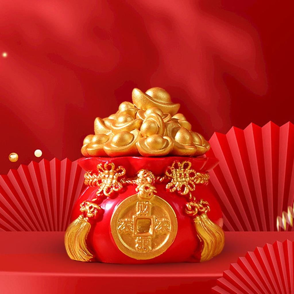 Figurka bogactwa na biurko Statuetka misy skarbów Dekoracja centralna Kreatywna rzeźba dobrobytu Fortuna