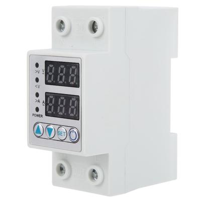 Overvoltage Undervoltage Protector LED Adjustable Self Reset Current Protector AC 220V
