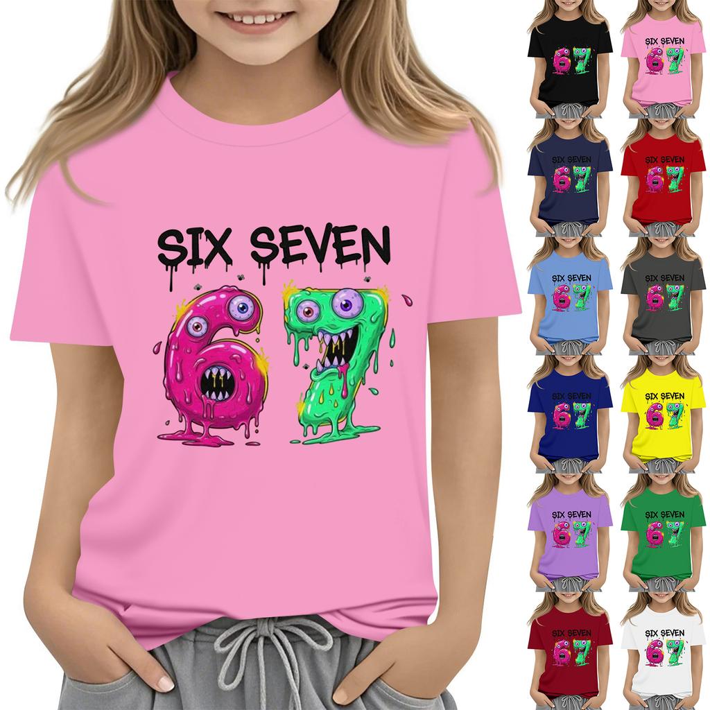 Toddler Girl Boy T-Shirts Kids Top Boys And Girls Printed Short Sleeved T-shirt
