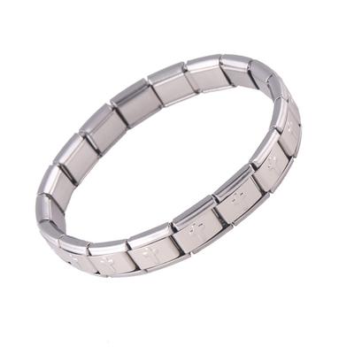 Europäisches und amerikanisches Edelstahlarmband, klassisches kreatives Kreuz-elastisches Armband, modisch
