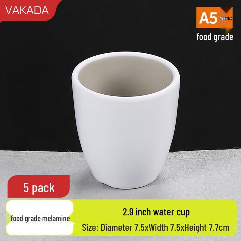 VAKADA Melamine Round Shallow Bowls - Set of 5