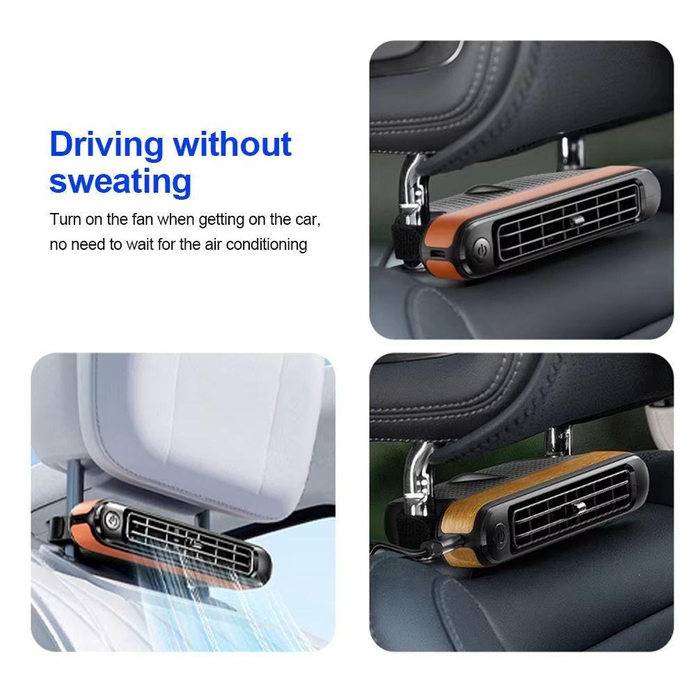 USB Powered Car Headrest Cooling Fan Air Cooling Portable Car Fan Car Seat Fan Front Seat