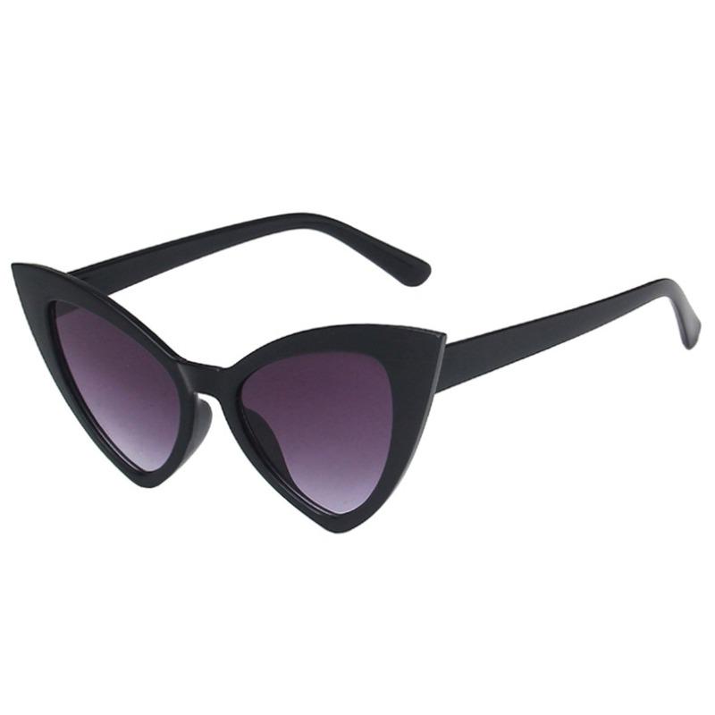 Retro Fashion Sunglasses Women Brand Designer Vintage Cat Eye Black Glasses Female Lady UV400
