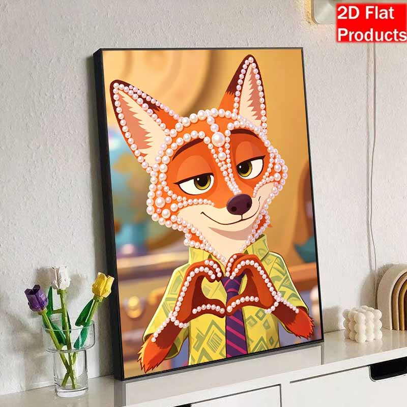 Disney Pearl Painting DIY Zootopia Nickelodeon Pearl Art Painting Pearl Gem Painting, Home Wall Decoration Crafts