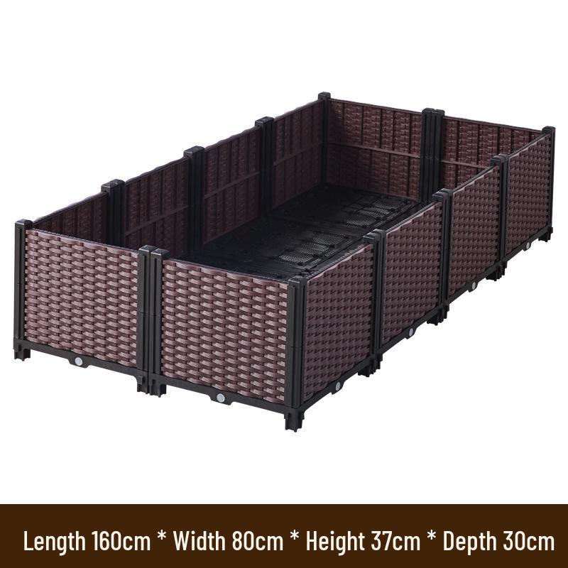 Multi-layer Space-saving Rectangular Planter Box for Indoor/Outdoor Vegetable Gardening