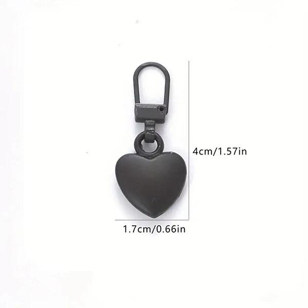 Tirazip in Metallo a Forma di Cuore per Cucito Fai da Te e Riparazioni