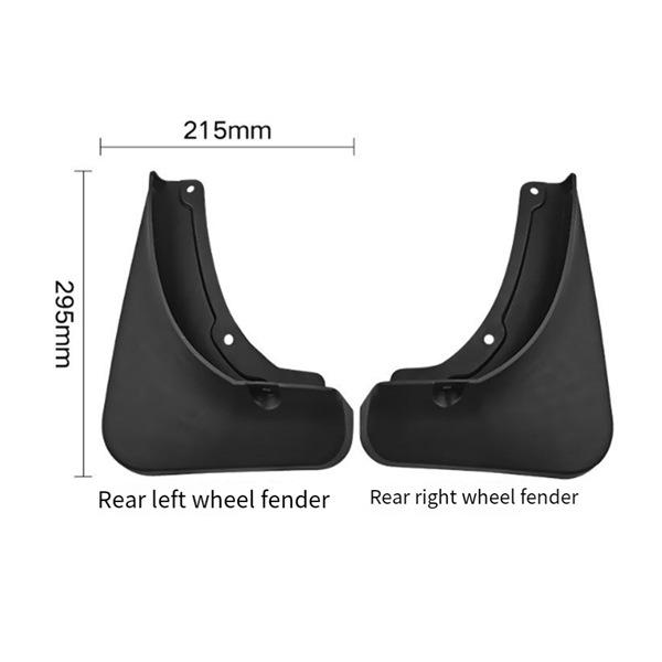 Black ABS Mudguards Set for Cadillac XT4 (2017-2023)