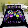 Play Designs Duvet Cover Pillowcase Gaming Bedding Set Video Games Adult Boy Girl Bedroom Decoration Single Double Size
