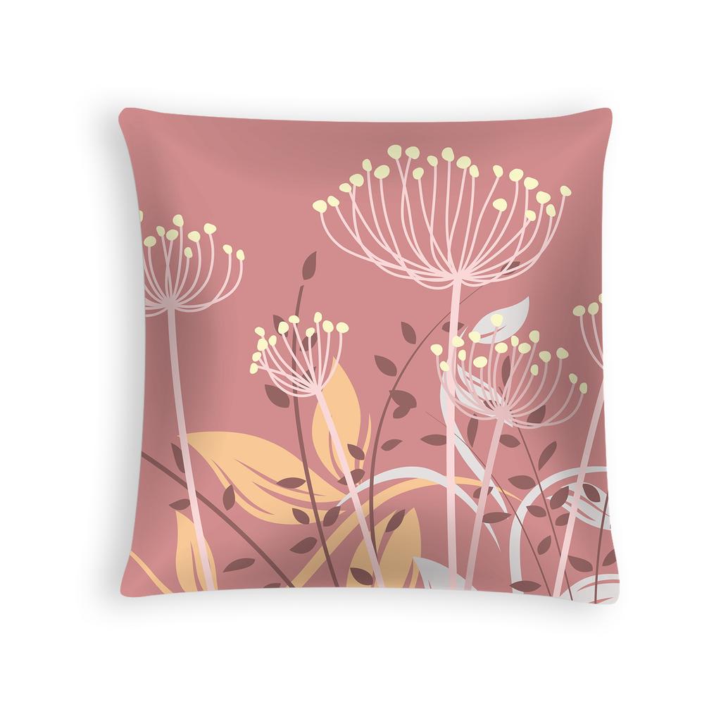 Frühling und Sommer Neue Kissenbezug aus Pfirsichhaut-Samt mit Blumendruck, Kissen, Sofa-Kopfteil, Autokissen