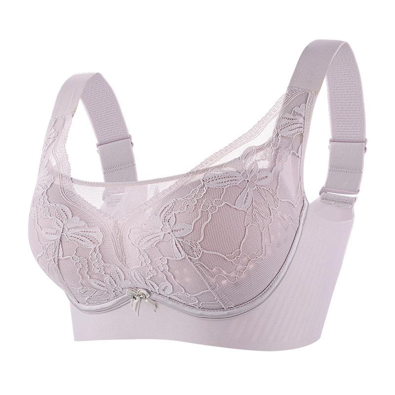 

Нижнее белье Женский тонкий перфорированный бюстгальтер Тонкий дышащий без косточек Бюстгальтер с эффектом пуш-ап Бюстгальтер без бретелек с регулировкой 42/95D фиолетовый