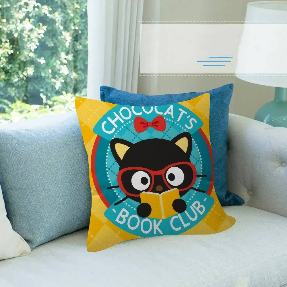 Cute cartoon art chibi cat c-Chococat    Pillow Cover  Bedroom Wild Party Decor Pillowcase kid Birthday shower Gift