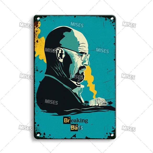 Breaking Bad Classic TV Show Metal Plate Retro Metal Poster for Bar Club Home Studio Wall Decor MISES Vintage Tin Sign