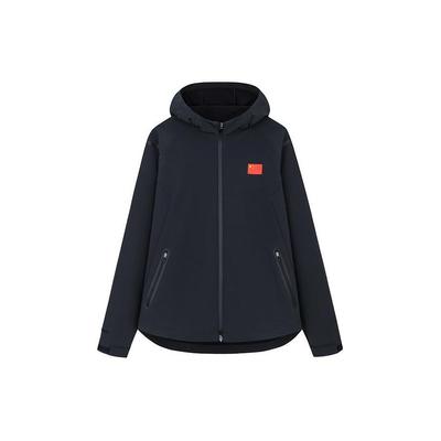 Anta Champion Série Tous Temps Vêtements de Sport Outdoor Décontracté Veste Zippée à Capuche à Manches Longues Veste Unisexe Noir Basique 152350609-2