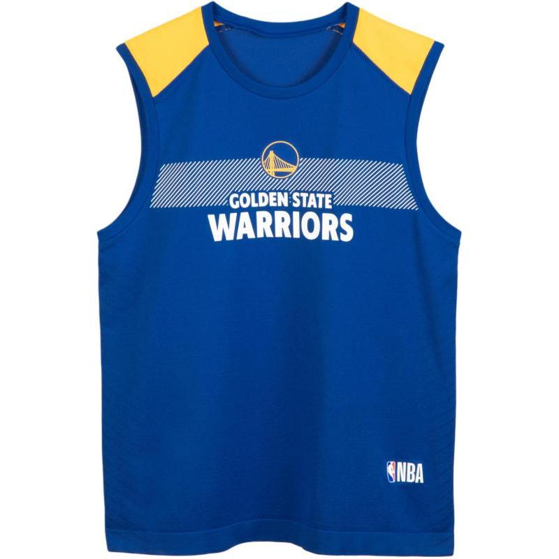 

DECATHLON Vest UT500 Crew Neck Letters Sleeveless Dark Indigo/Apricot Yellow Kids 161-172