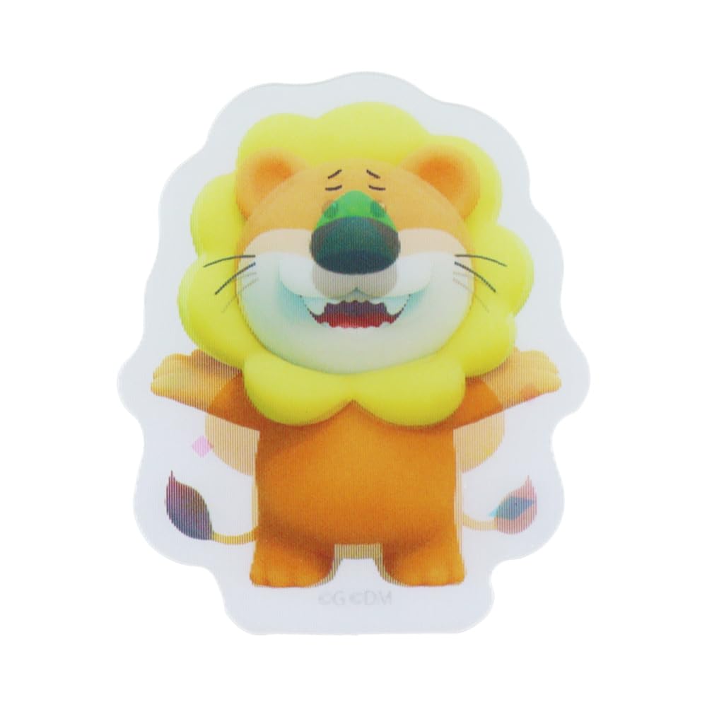 Stationery Tabekko Doubutsu THE MOVIE Goods Sticker Changing Picture Ginbis Lion S8549281 Sun-Star - -