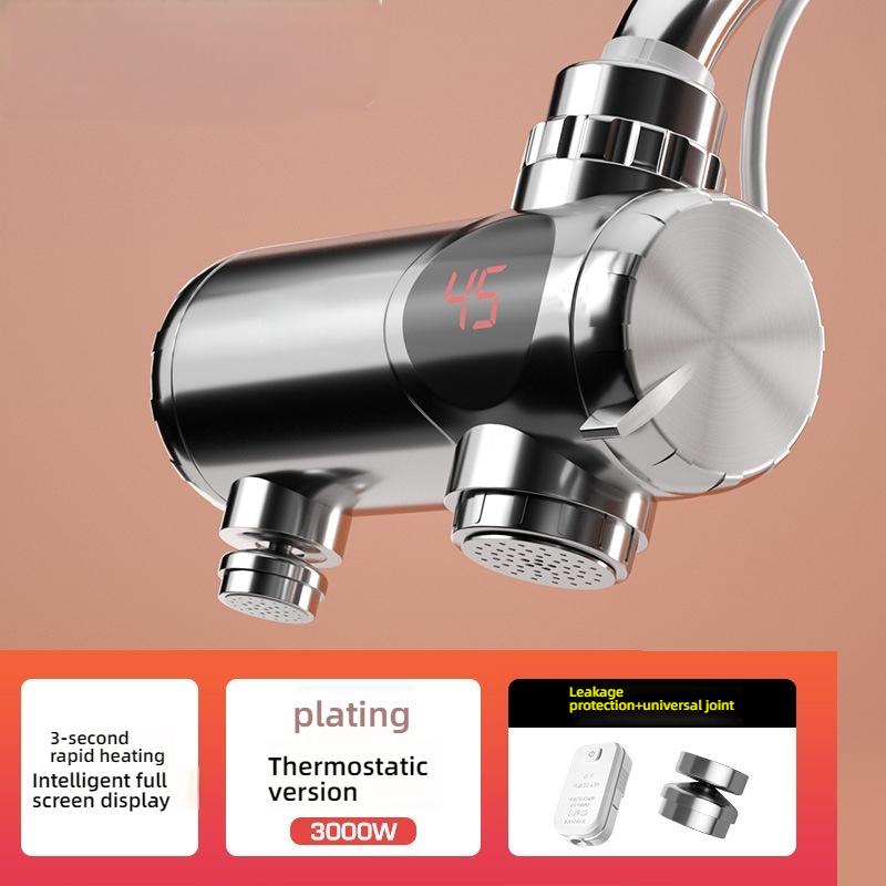 3000W Stainless Steel Kitchen Electric Water Heater Tap Instant Heating Kitchen Faucet Accessories Easy To Install