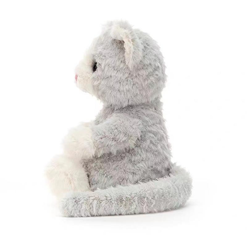 JELLYCAT Cat Series Molly Kitten Soothing Silver Grey Doll Plush Doll 19cm Height