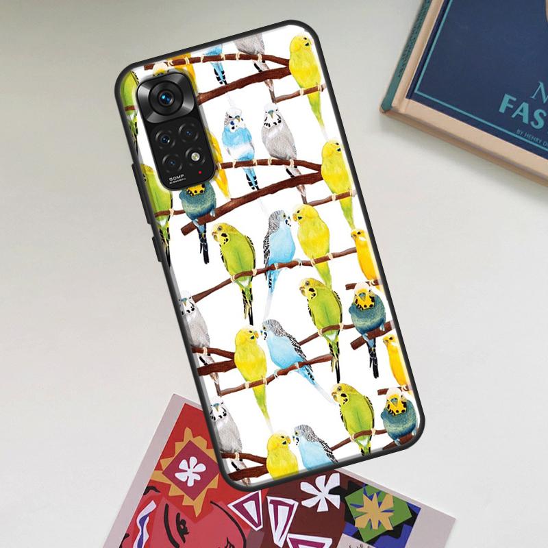 Animal Parrot Birds Case For Xiaomi Redmi Note 12 Pro Plus 8 9 10 11 Pro 8T 9S 10S 11S 12S 9C 10A 10C 12C Cover