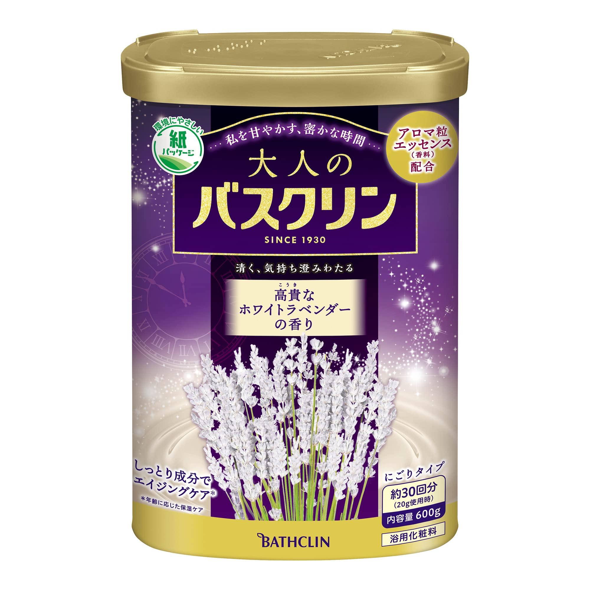 

Adult Bathclin Noble White Lavender Scent 600g 30 Bath Cosmetics (approx. uses)