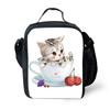 Classic Crossbody Denim pocket Cute Cat Dog Lunchbox Thermal insulation Food Lunch Bag 3D Printed Insulated Handbags Ice Bags