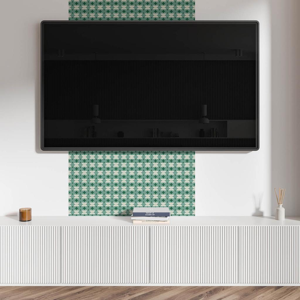 Dekor Ścienne Kafelki Samoprzylepne Do Salonu Geometria Falistych Kształtów 10X40X20 Cm