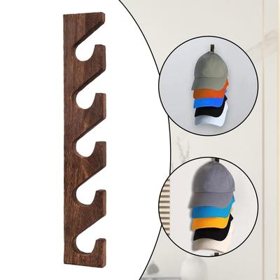 Baseball Hats Rack Hat Holder Vertical Rustic Decorative Wall Mounted Display Organizer for Porch