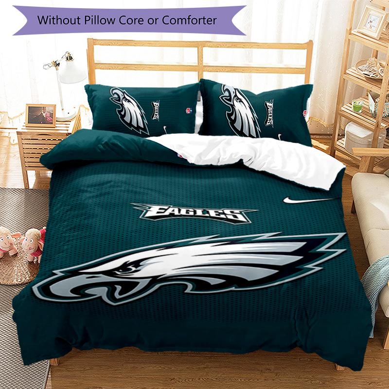 Σετ κλινοσκεπασμάτων με σχέδιο LOGO Philadelphia Eagles 3 τεμαχίων, σετ κάλυμμα παπλώματος περιλαμβάνει κάλυμμα παπλώματος & μαξιλαροθήκες, τέλειος διάκοσμος υπνοδωματίου για όλες τις εποχές & δώρο