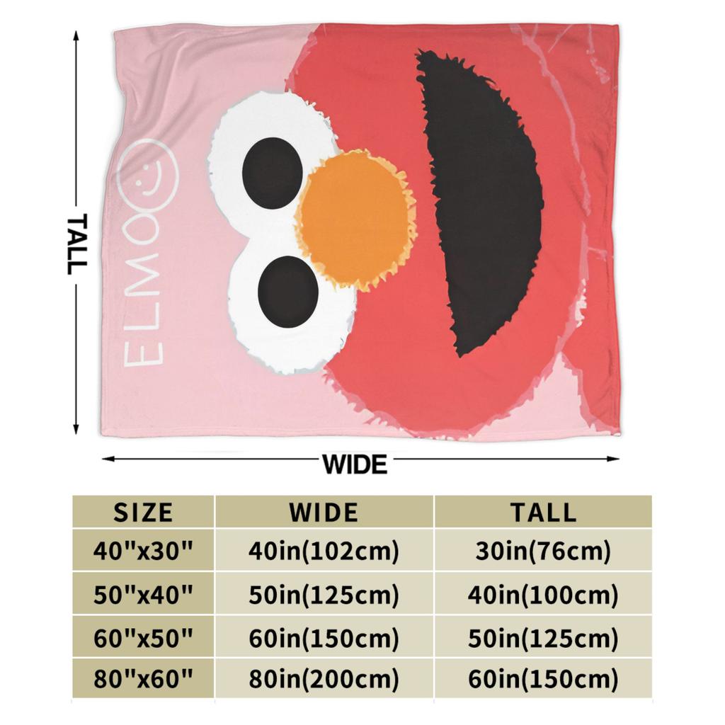 Sesame Street Cartoon Blanket Elmo Lovely Flannel Funny Breathable Throw Blankets for Bedding Lounge Textile Decor
