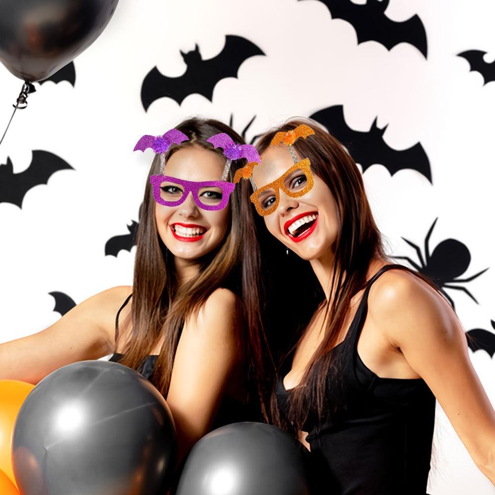 Glitter Bats Funny Glasses Bat Shape Cosplay EyeGlasses Cute Halloween Glasses Party Decoration