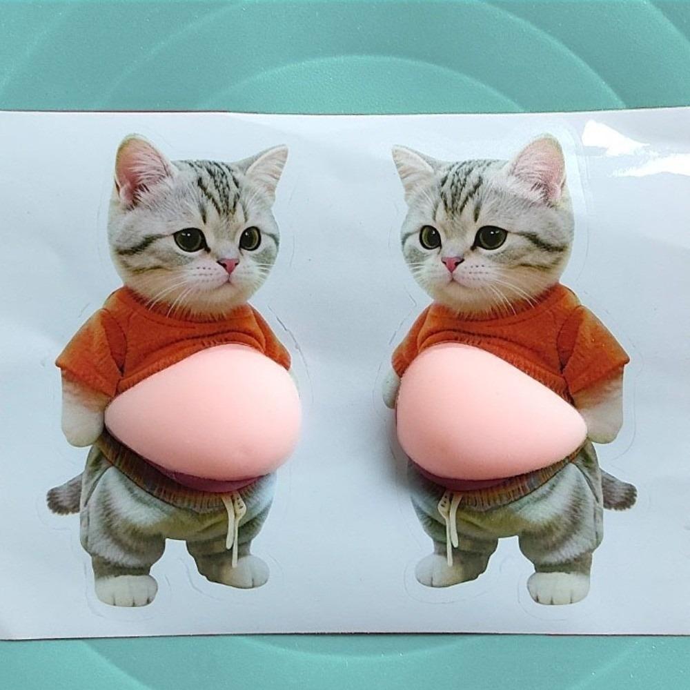 Chubby Shiba Inu 3D Shiba Inu Stickers Dog Belly Sticker Adhesive 3D Stickers Squeezable 3D Cute Puppy Sticker 3D Stickers