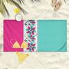 Tropical style with colorful floral patterns polyester microfiber beach towel highly absorbent, suitable swimming beach outings