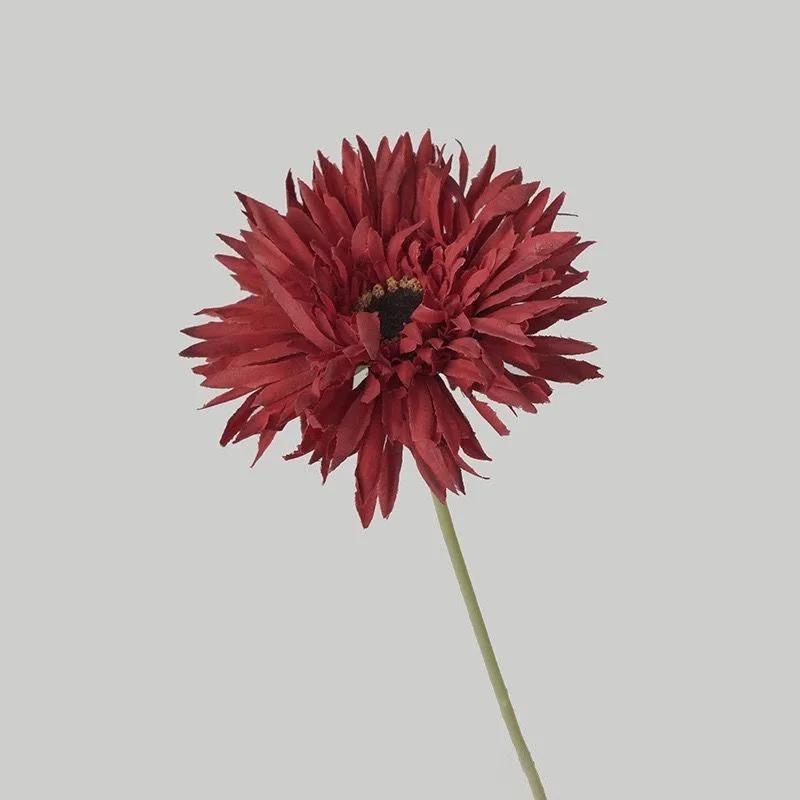 40cm Daisy Artificial Realistic PU Gerbera Bouquet Home Decor Party Fake Flower Wedding Decoration Vases Arrangement Ornament 1Pcs красный