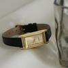 New women's watch, elegant and understated luxury, high-end rectangular original minimalist wristwatch, perfect as a gift.