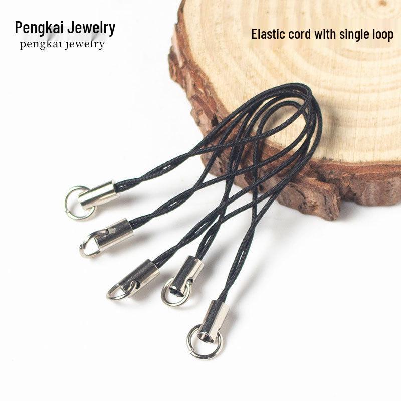 Elastic DIY Jewelry & Phone Lanyard with Lobster Clasp & Metal Tube