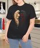 Angel Wings Light and Dark Roses Duality T-shirt