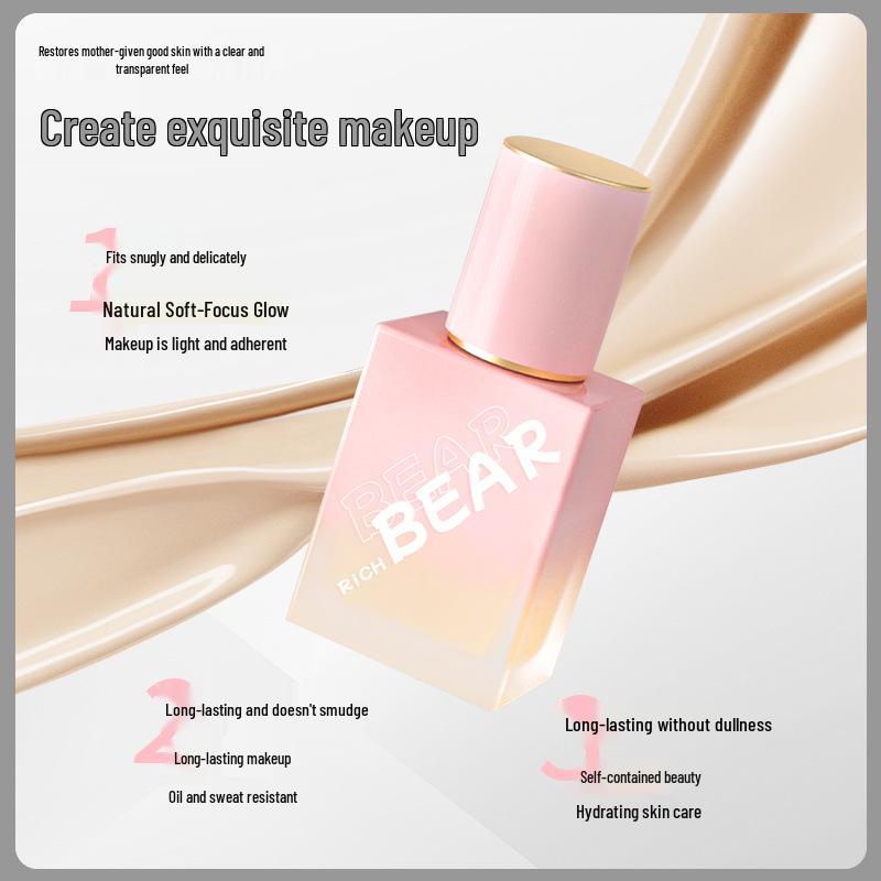 Rich Bear Long-lasting Lightweight Waterproof Foundation for Oil-prone Skin