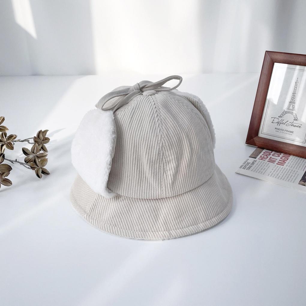 Women's and Men's Corduroy Earflap Skill Bucket Hat