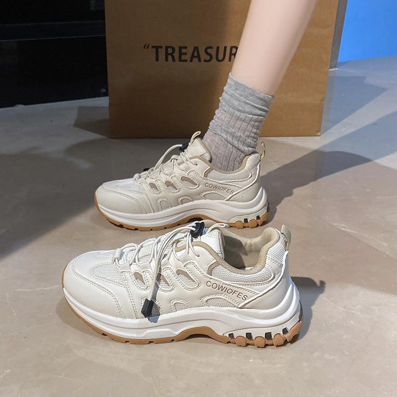 

Mesh breathable board shoes dad shoes women s 2025 spring and summer new non-slip mountaineering shoes versatile height-increasing casual sports shoes 40