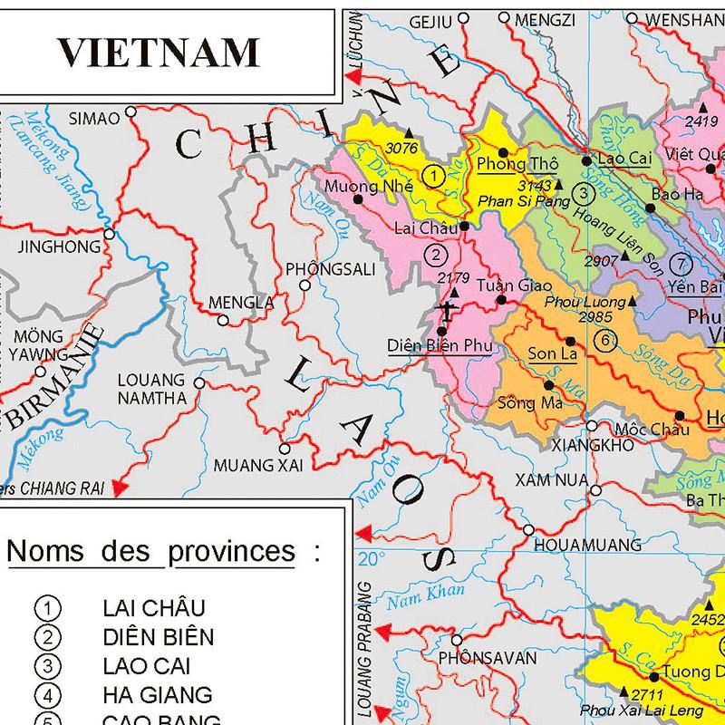 The Vietnam Map Wall Art Poster Decoration Background Home Office Shcool Suppiles